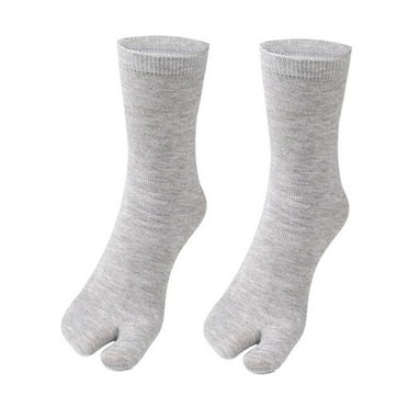 Unisex Clog Socks Washable Toe Separation Socks for Everyday Wear (Grey)