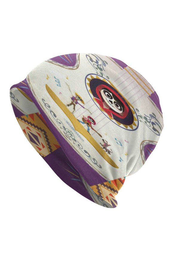 Unisex Coco Movie Knitted Hat Warm Slouchy Knit Hat Headwear Skull Hat For Men Women