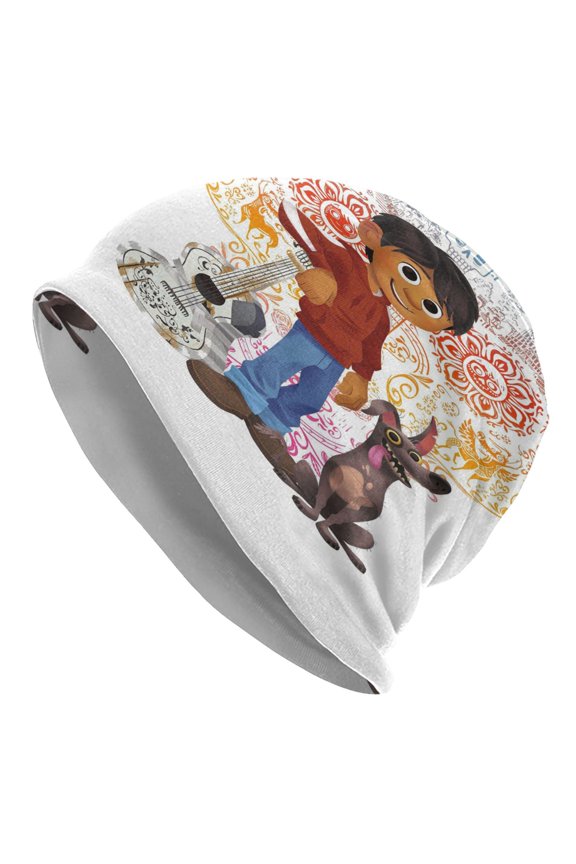 Unisex Coco Movie Knitted Hat Warm Slouchy Knit Hat Headwear Skull Hat For Men Women