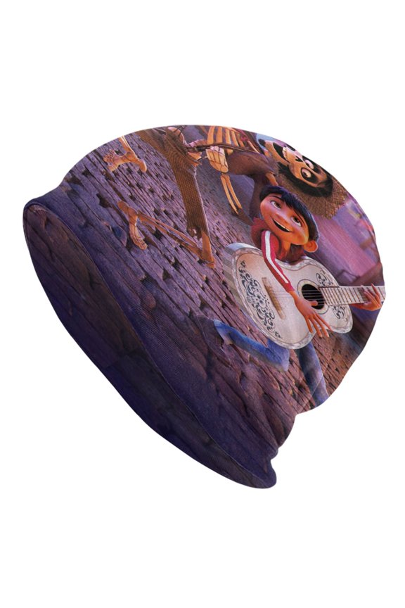 Unisex Coco Movie Knitted Hat Warm Slouchy Knit Hat Headwear Skull Hat For Men Women