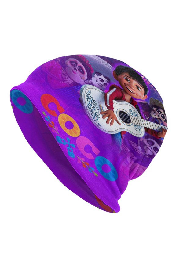 Unisex Coco Movie Knitted Hat Warm Slouchy Knit Hat Headwear Skull Hat For Men Women