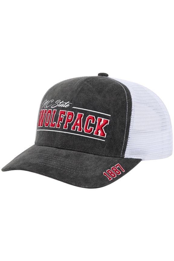 Unisex Colosseum Gray NC State Wolfpack Billy 2400 Adjustable Trucker Hat