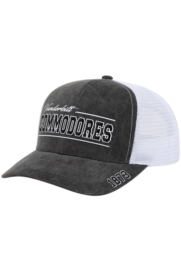 Unisex Colosseum  Gray Vanderbilt Commodores Billy 2400 Adjustable Trucker Hat