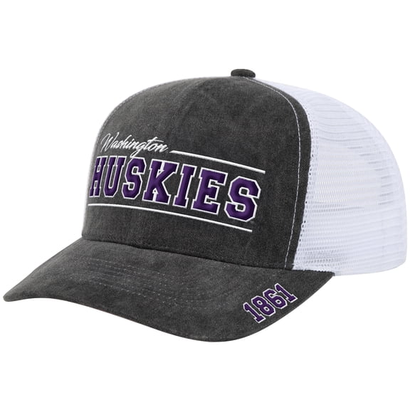 Unisex Colosseum Gray Washington Huskies Billy 2400 Adjustable Trucker Hat