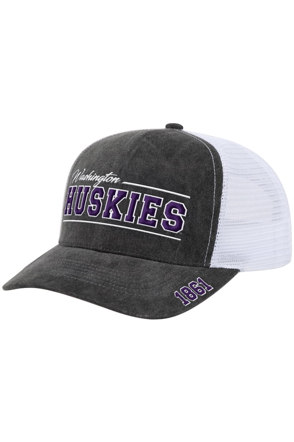 Unisex Colosseum Gray Washington Huskies Billy 2400 Adjustable Trucker Hat