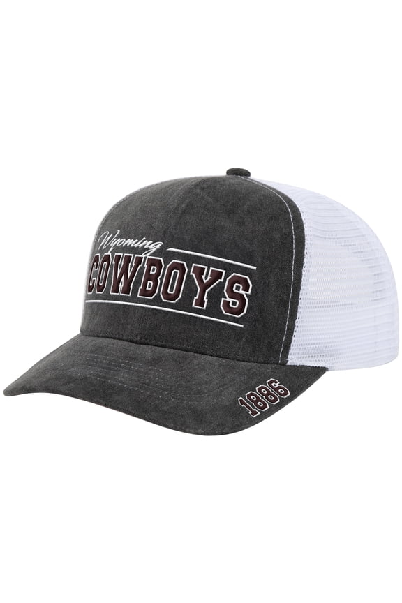 Unisex Colosseum Gray Wyoming Cowboys Billy 2400 Adjustable Trucker Hat