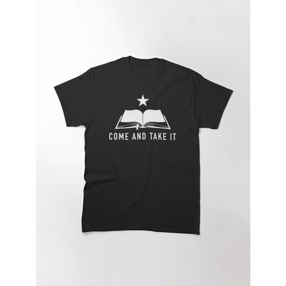 Unisex "Come And Take It" Literary Rights Graphic Tees featuring Symbolic Book Print T - shirts Comfortable Short Sleeve Tops Great For Daily Casual Wear