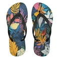 thumbnail image 1 of Unisex Comfort Flip Flops Summer Thong Sandals Non Slip Soles Flip Flop for Beach, Pool, and Daily Wear Colorful Various Leaves XXL, 1 of 8