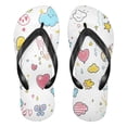 thumbnail image 1 of Unisex Comfort Flip Flops Summer Thong Sandals Non Slip Soles Flip Flop for Beach, Pool, and Daily Wear Cute Stickers Cartoon Drawings M, 1 of 8