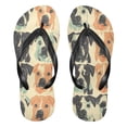 thumbnail image 1 of Unisex Comfort Flip Flops Summer Thong Sandals Non Slip Soles Flip Flop for Beach, Pool, and Daily Wear Dog Head Pattern XS, 1 of 8