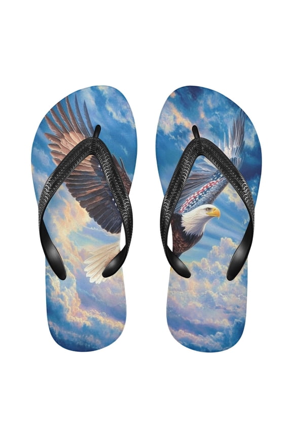 Unisex Comfort Flip Flops Summer Thong Sandals Non Slip Soles Flip Flop for Beach, Pool, and Daily Wear Eagle Flying M