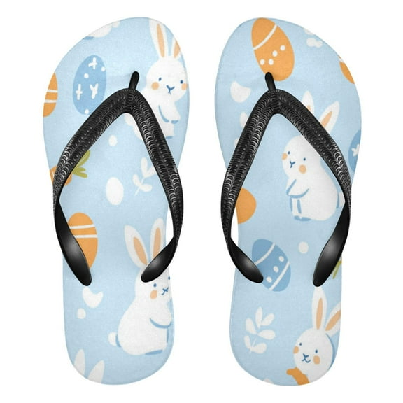 Unisex Comfort Flip Flops Summer Thong Sandals Non Slip Soles Flip Flop for Beach, Pool, and Daily Wear Easter-themed Pattern M