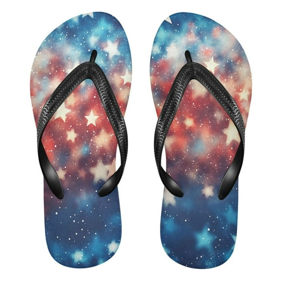 Unisex Comfort Flip Flops Summer Thong Sandals Non Slip Soles Flip Flop for Beach, Pool, and Daily Wear Stars and Sparkles S