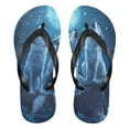 thumbnail image 1 of Unisex Comfort Flip Flops Summer Thong Sandals Non Slip Soles Flip Flop for Beach, Pool, and Daily Wear Three Blue Wolves XXL, 1 of 8