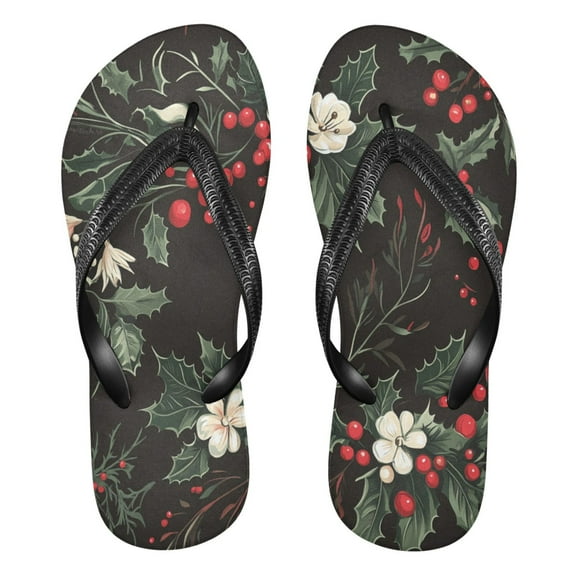 Unisex Comfort Flip Flops Summer Thong Sandals Non Slip Soles Flip Flop for Beach, Pool, and Daily Wear Vintage Floral Ornaments S