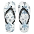 thumbnail image 1 of Unisex Comfort Flip Flops Summer Thong Sandals Non Slip Soles Flip Flop for Beach, Pool, and Daily Wear Watercolor Snowflakes S, 1 of 8