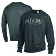 thumbnail image 1 of Unisex ComfortWash Gray Miami Hurricanes Oversized Pullover Sweatshirt, 1 of 3