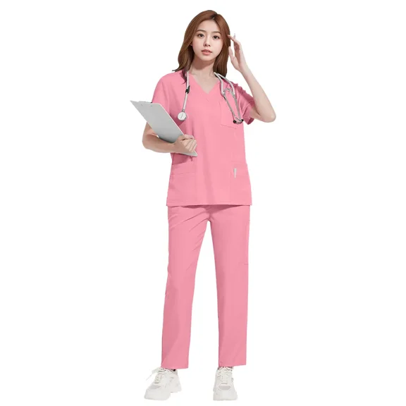 Unisex Comfortable Loose Fit Washable Hand Scrubbing Clothing, Surgical Room Doctor Nurse Workwear Set Fast Dry Nurse Uniform