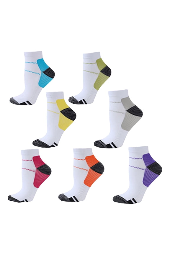 Unisex Compression Arch Support Socks For Plantar Fasciitis Relief Graduated Pressure Foot Sleeves For Sports Flight Travel Hiking Pain Reduction Heel Spur Comfort Men And Women(Multicolor)