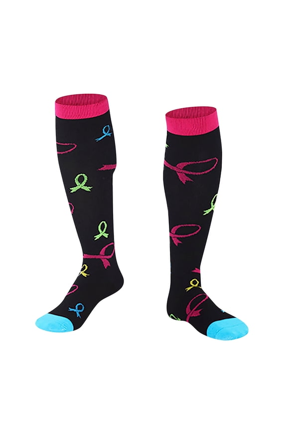 Unisex Compression Calf Sleeves, Sports Leg Socks for Running, Hiking, Cycling, Improve Circulation & Reduce Fatigue. Multicolor L