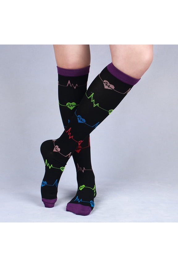 Unisex Compression Calf Sleeves, Sports Leg Socks for Running, Hiking, Cycling, Improve Circulation & Reduce Fatigue. Purple S