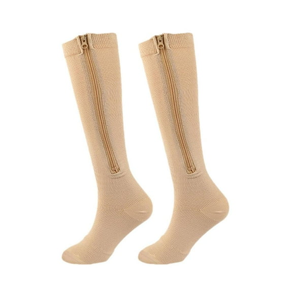 Unisex Compression Socks Pressure Sock Leg Support AU Sock Zipper Nylon Y7H2