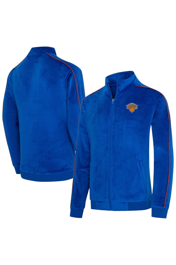 Unisex Concepts Sport  Blue New York Knicks Archives Velour Full-Zip Jacket