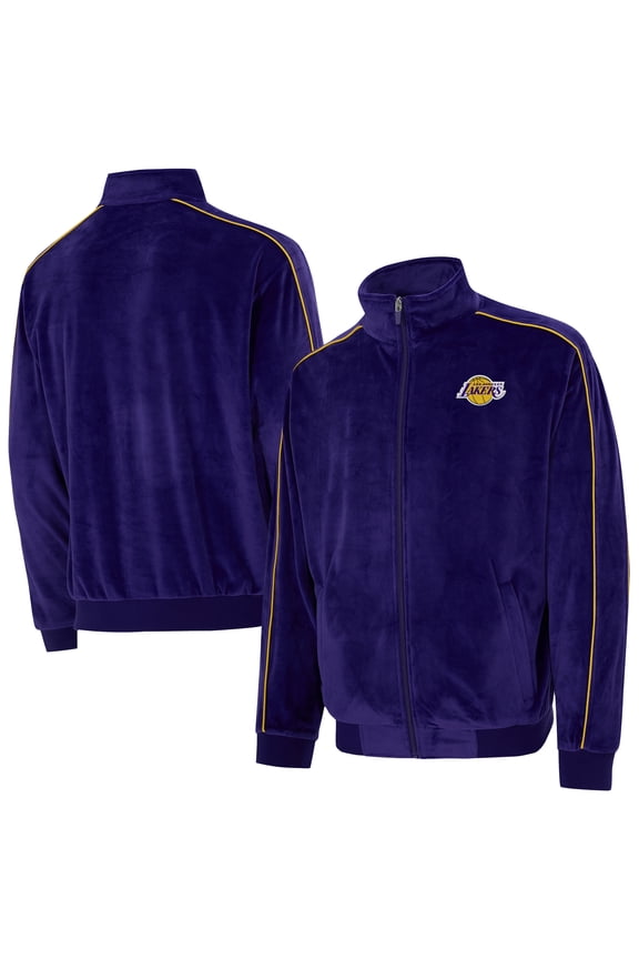 Unisex Concepts Sport  Purple Los Angeles Lakers Archives Velour Full-Zip Jacket