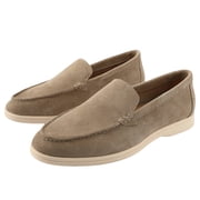 Unisex Concise Style Round Toe Flat Men Pumps Solid Color Large Size Slip On Loafers Fashion Western Classic Casual Male Shoes