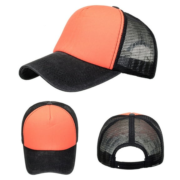 Unisex Contrast Color Baseball Cap, Breathable Mesh Snapback Hat with Moisture-Wicking Technology for Beach Sports, Hip Hop Fashion and Outdoor Activities