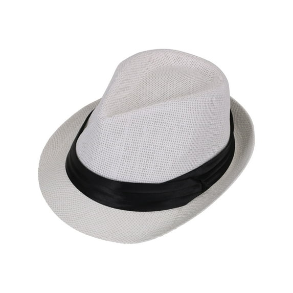 Unisex Cool Summer Panama Fedora Trilby Hat Short Brim