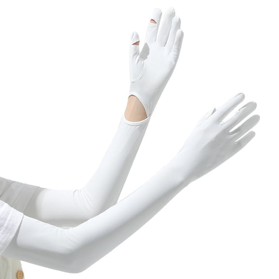 Unisex Cooling Hand Gloves Sun Protective Cooling Short/Long Gloves for Sports