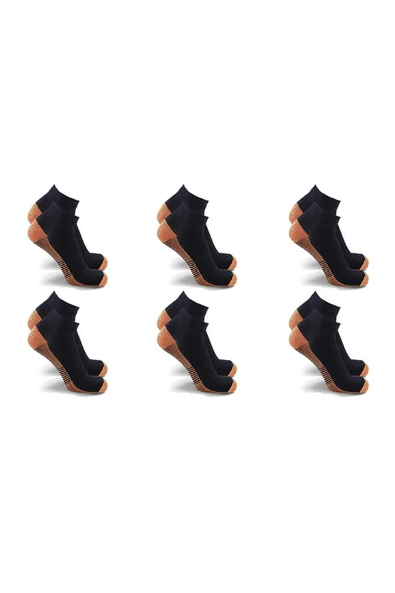 Unisex Copper-Infused Compression Crew Socks 6-Pair