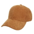thumbnail image 1 of Yubnlvae Unisex Solid Color Corduroy Baseball Cap - Adjustable Strapback Sun Hat for All Genders Brown One Size, Male Female Neutral Summer Solid Baseball Caps Corduroy Hat Visors, 1 of 3