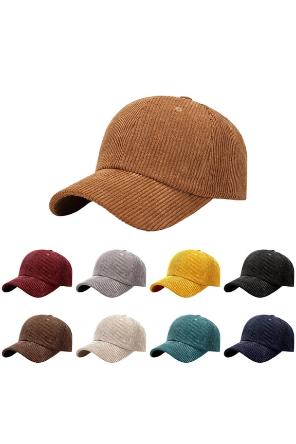 Unisex Corduroy Baseball Cap Men Women Vintage Low Profile Hat Classic Spring Summer Coffee One Size