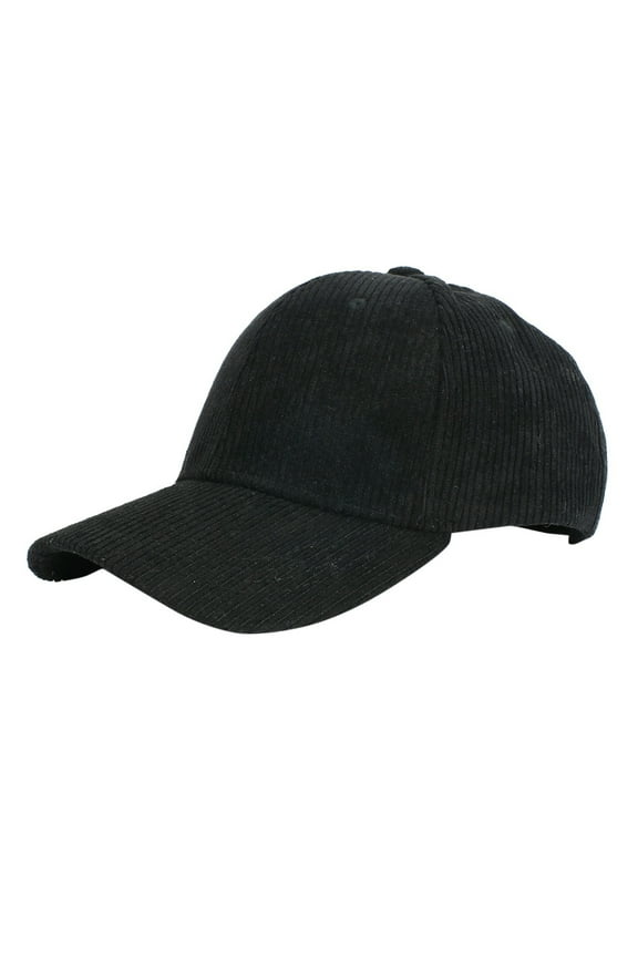 Unisex Corduroy Baseball Cap for Men Women Sports Hats Warm Outdoor Travel Gift Adjustable Breathable Mens Baseball Cap Black One Size
