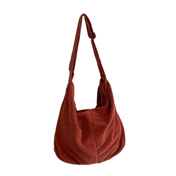 Unisex Corduroy Casual Shoulder Tote Bag Oversized Crossbody Purse For Shopping School Travel Daily Use