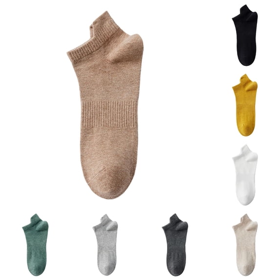 Unisex Cotton Ankle Socks, Breathable Anti‑Odor Antibacterial Short Socks Casual Sports Low Cut Cotton Socks for Men Women