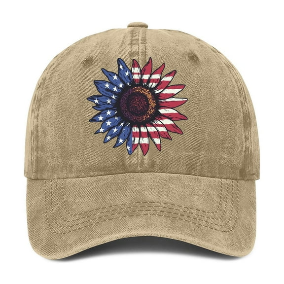 Unisex Cotton Baseball Cap with Patriotic Independence Day Print, Adjustable Casual Hat for Outdoor Sports, Running and Daily Wear,Hot Pink