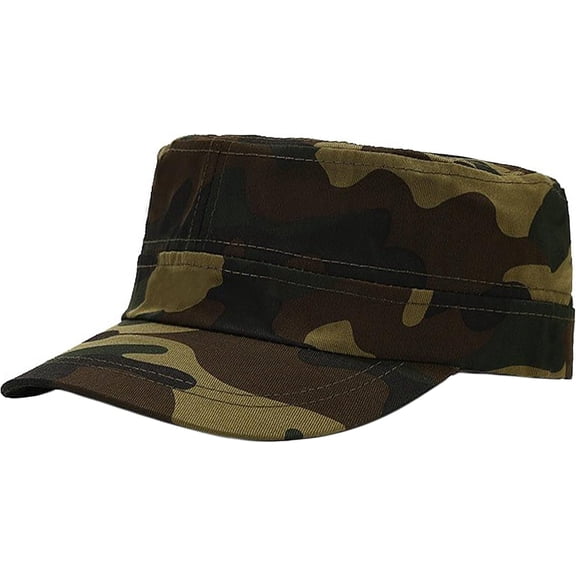 Unisex Cotton Basic Cadet Army Cap Everyday Military Style Hat