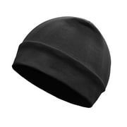 Unisex Cotton Beanie Hat Thin Running Skull Cap Winter Summer Sports Hat Chemo Cap Multifunctional Lightweight Helmet Liner Night Sleep Cap Beanies Hat for Men Women (Black)