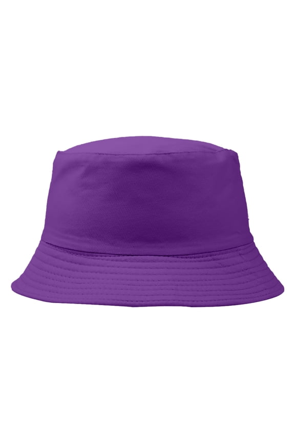 Unisex Cotton Bucket Hat, Summer Travel Beach Sun Hat with UPF Protection, Fisherman Hat for Outdoor Activities, Casual and Fashionable Sun Shield-Purple