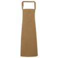 thumbnail image 1 of Artisan Collection by Reprime RP132 Cotton Chino Bib Apron with Pocket-Khaki, 1 of 3