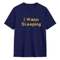 thumbnail image 1 of Unisex Cotton Crew Neck Short sleeves Tees for Men Women -- Navy, X-Large, 1 of 1