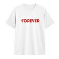 thumbnail image 1 of Unisex Cotton Crew Neck Short sleeves Tees for Men Women -- White, Small, 1 of 1