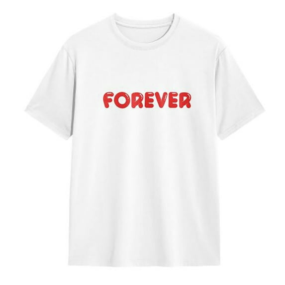 Unisex Cotton Crew Neck Short sleeves Tees for Men Women -- White, Small