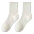 thumbnail image 1 of Unisex Cotton Crew Socks Moisture Wicking Breathable Athletic Socks Solid Color Mid Calf Socks for Sports Home Daily Activities, 1 of 4