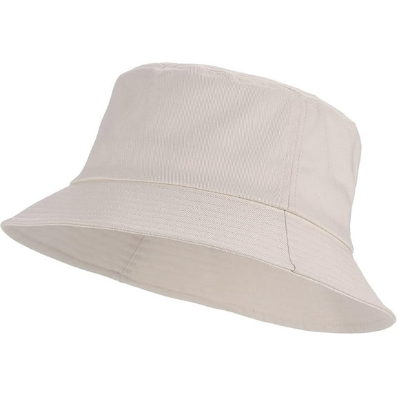 Unisex Cotton Packable Bucket Hat Sun Hat Plain Colors for Men Women