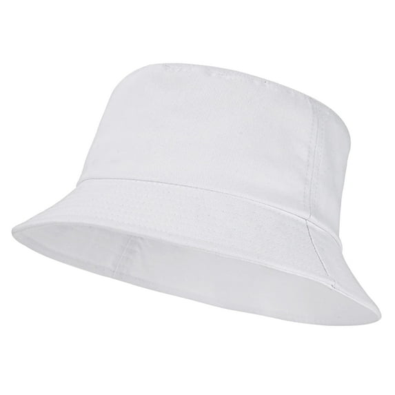 Unisex Cotton Packable Bucket Hat Sun Hat Plain Colors for Men Women
