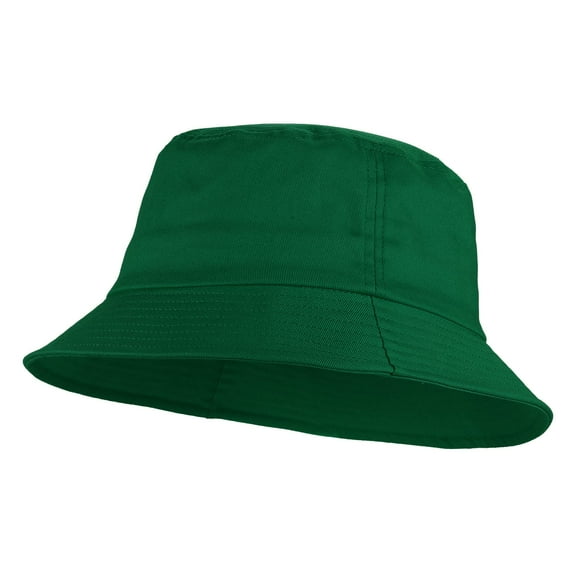 Unisex Cotton Packable Bucket Hat Sun Hat Plain Colors for Men Women
